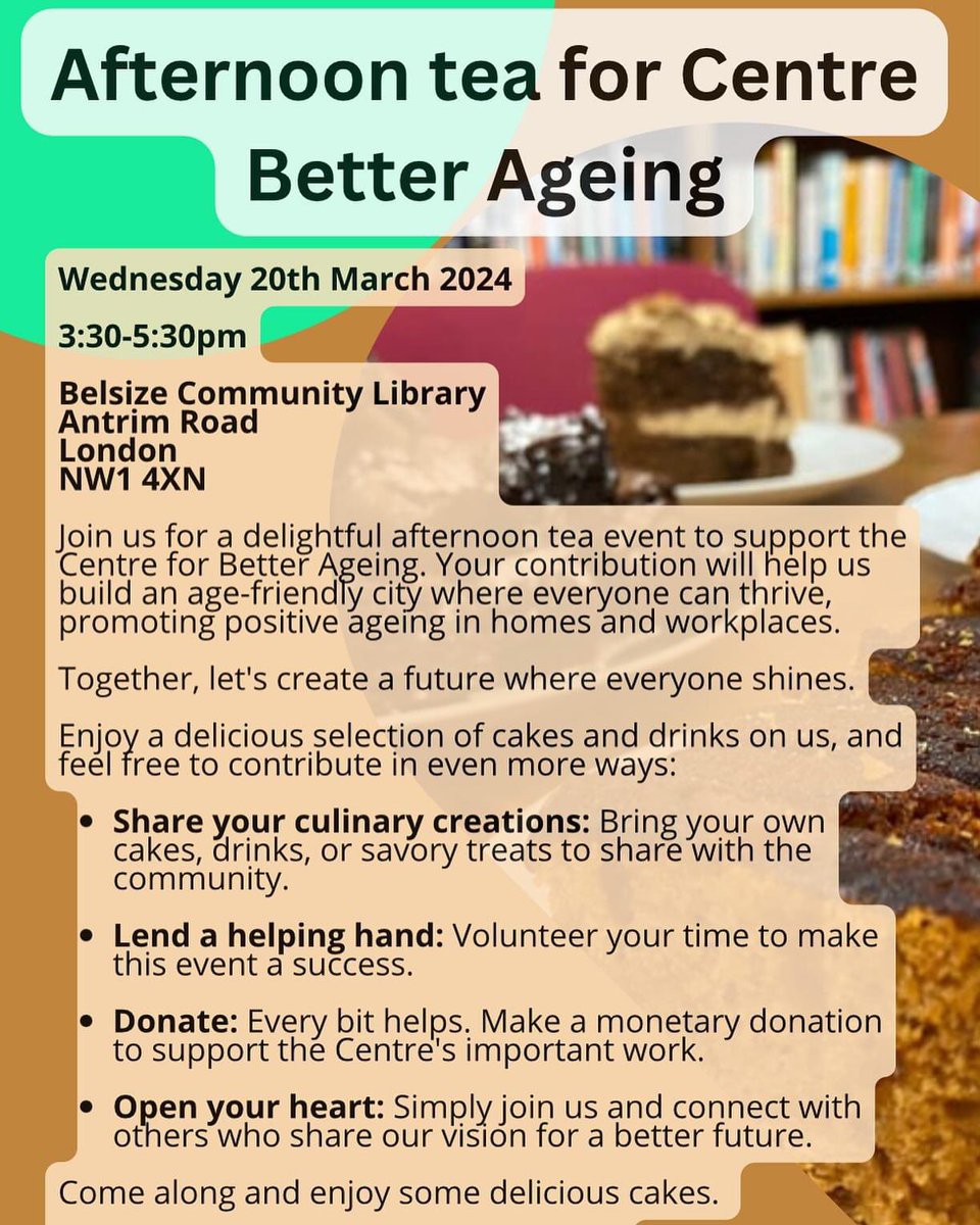respecyoungest's tweet image. Please pencil Wednesday 20th March in your diaries.

#afternoontea #cake #belsizepark #belsizecommunitylibrary #intergenerational #oliveryuchanart #engagesallages