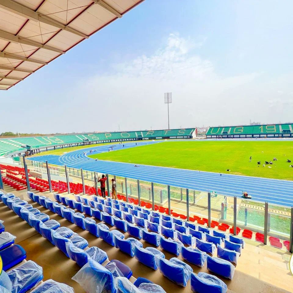 Almost 20 years since its commencement in 2004.
The University of Ghana Sports Stadium stands ready to welcome Africa's best athletes as they compete in the upcoming African Games.  #Accra2023 #AfricaGames