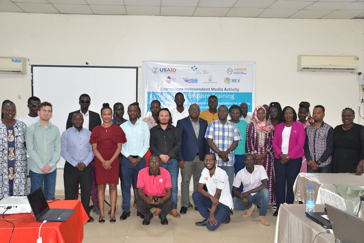 AMDISS, IREX, and Global Centre for Pluralism are conducting a two-day training for journalists on Media for Pluralism, aiming to enhance their knowledge and analytical skills in covering issues of inclusion and exclusion in South Sudan. #AMDISS #MEDIAPLURALISM #TRAINING