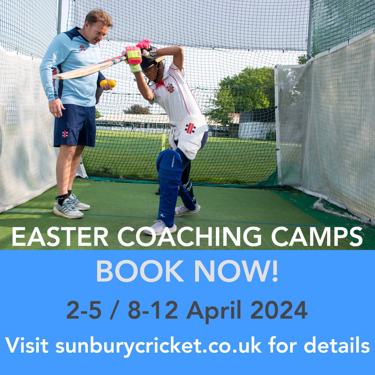 Easter holiday Cricket Camps can now be booked. Please book early to avoid disappointment. sunburycricket.co.uk/news/easter-ju…