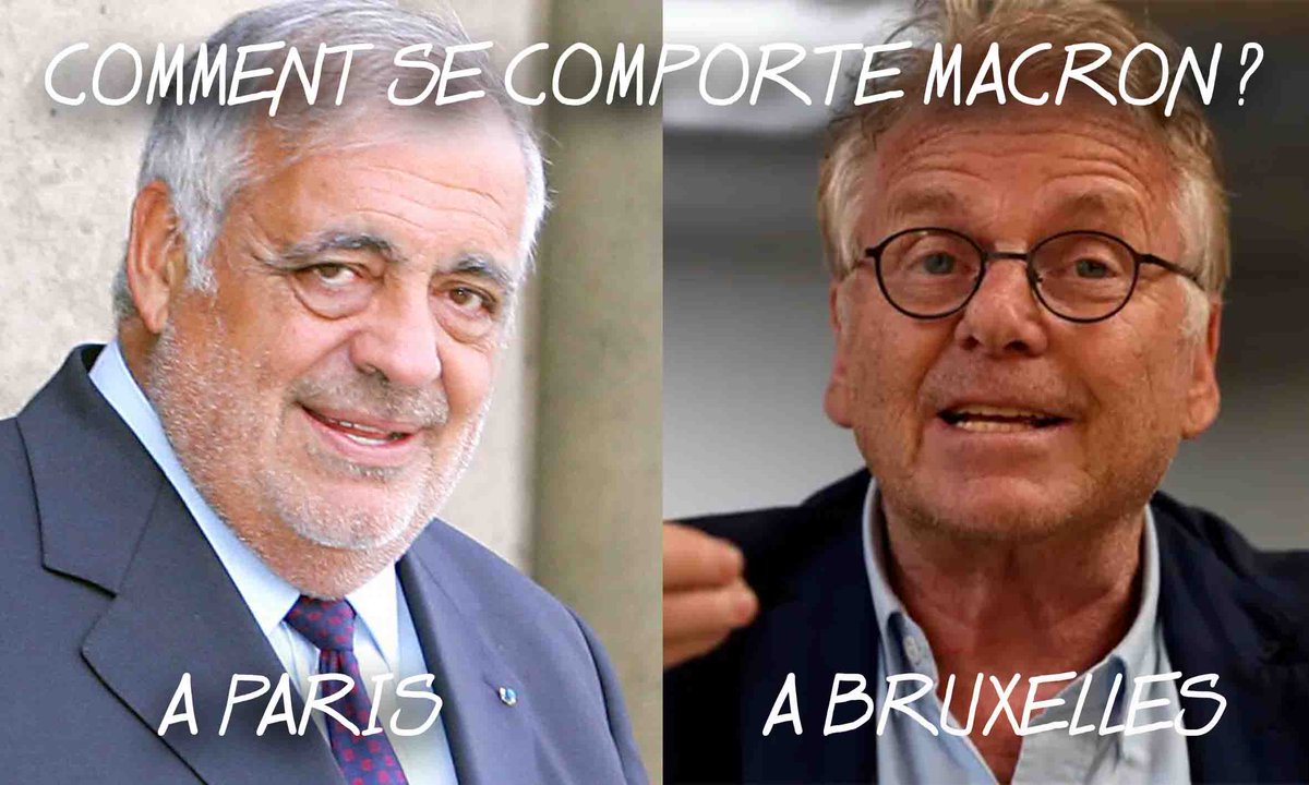 On dit que #Macron se comporte comme #PhilippeSeguin lorsqu'il est à Paris et comme #CohnBendit lorsqu'il est à Bruxelles !
C'est une girouette politique obligée de croire à tous les mensonges qu'il débite pour donner le change !