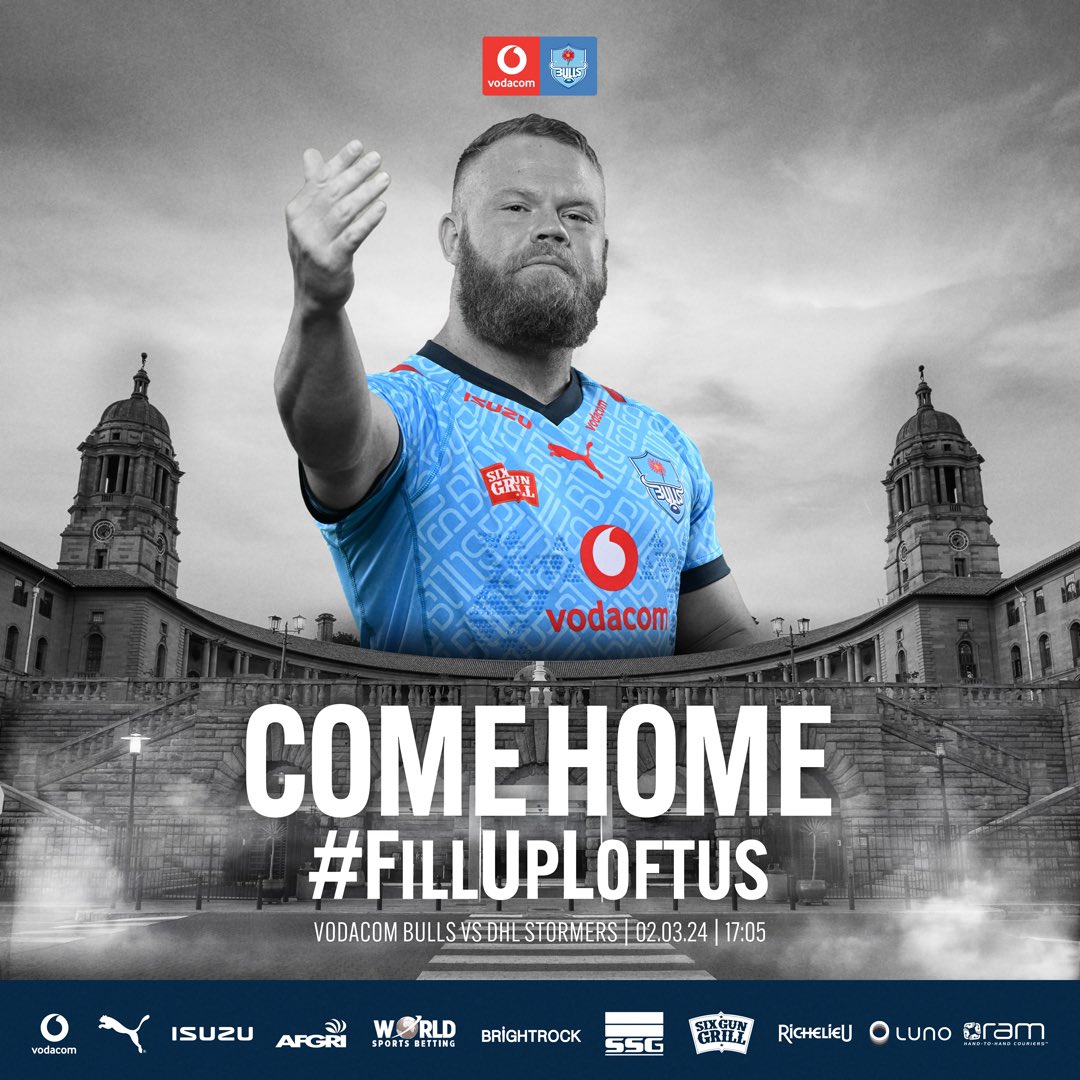 🚨 COME HOME 🚨 Let’s #FillUpLoftus 🎟️ Tickets Here: bitly.ws/3bP2f #BackTheBulls @vodacom #urc