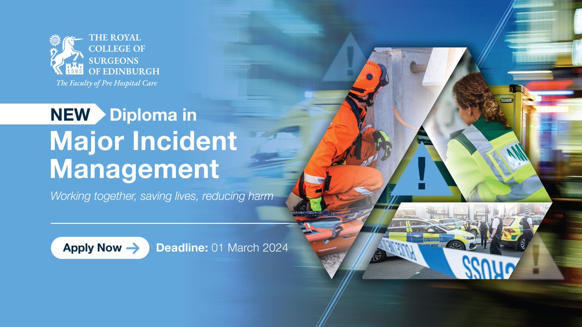 Last chance to get your applications in for our Diploma in Major Incident Management (DIPMIM). The deadline is this Friday 1 March. Take the opportunity to enhance your career prospects in major incident management. Apply here: tinyurl.com/4tm5rj9e #FPHCDIPMIM