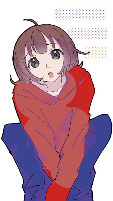 「bangs red hoodie」 illustration images(Latest)