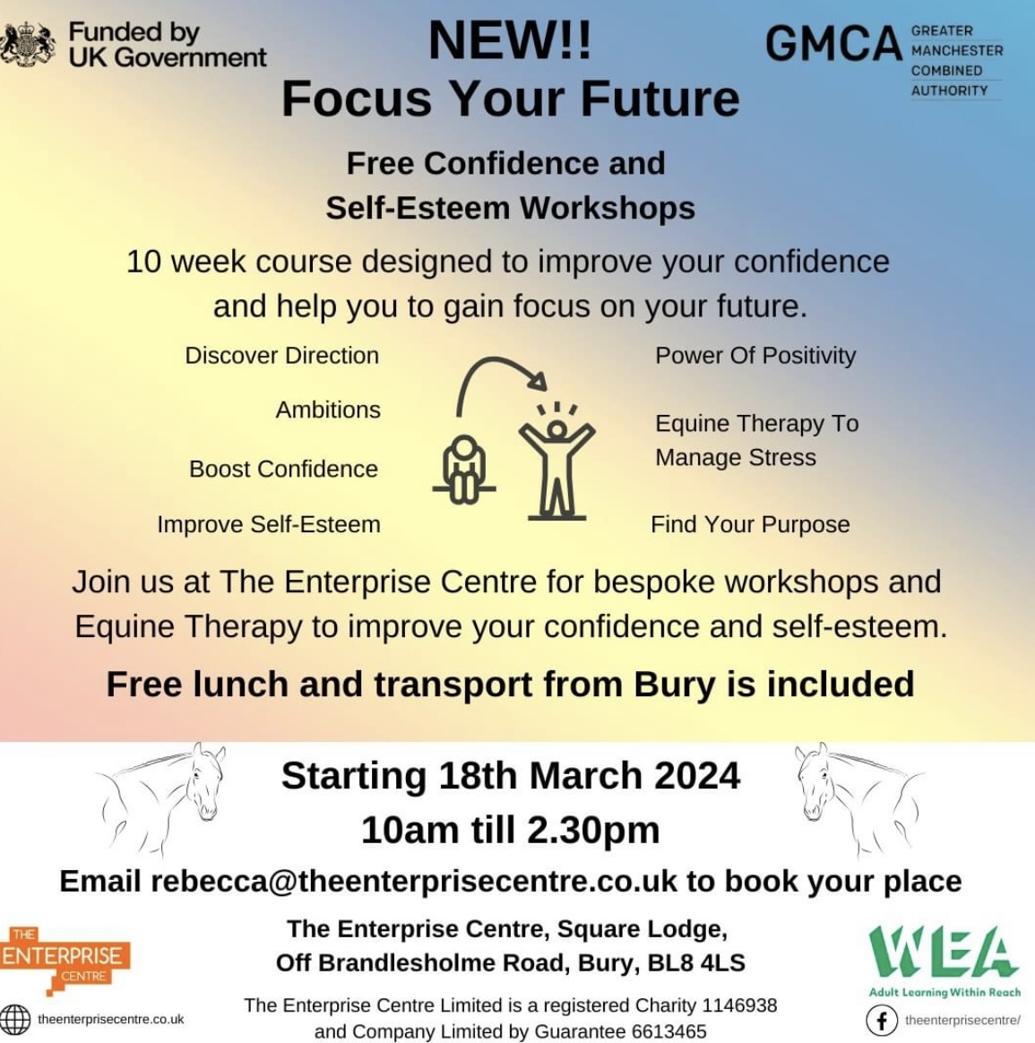 older_team's tweet image. The Enterprise Centre's new free 10 week course, starting on the 18th of March.

For the first time, they'll be offering free lunch and transport from Bury! It's an opportunity not to be missed!