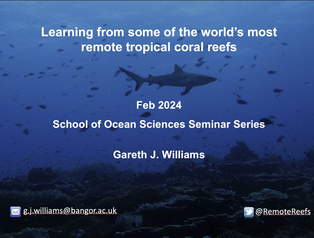 Seminar by @RemoteReefs on “Learning from some of the world's most remote tropical coral reefs”. Friday 1 March at noon. teams.microsoft.com/l/meetup-join/…