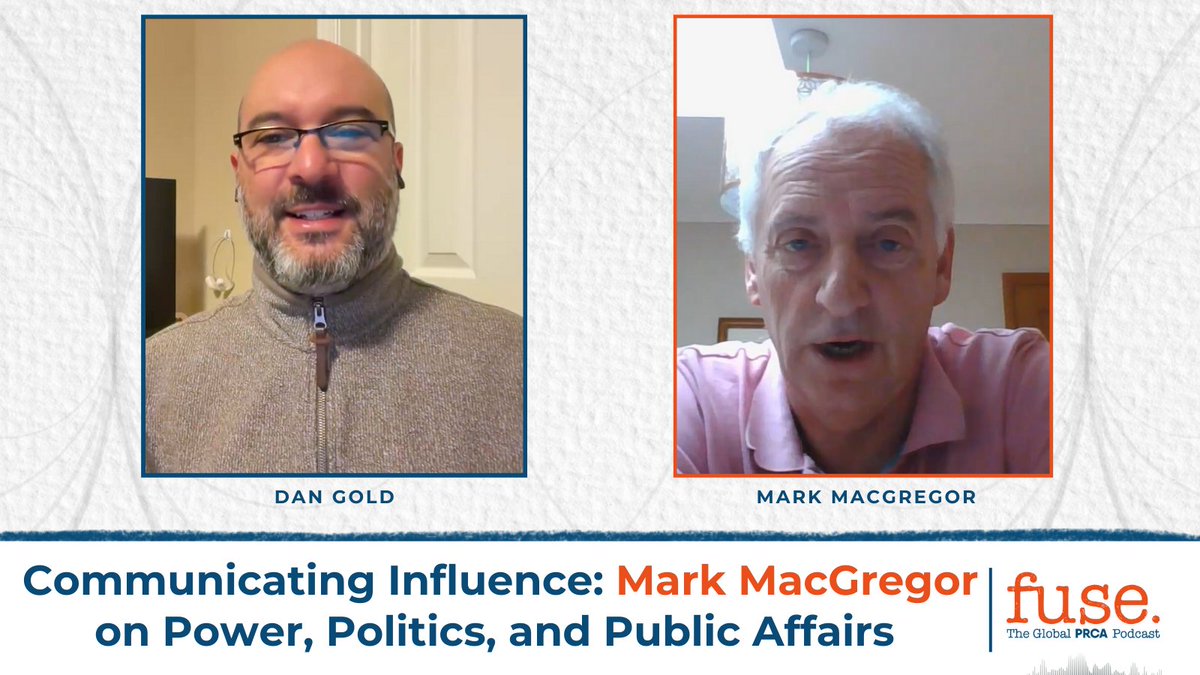 🆕 #PRCAfuse out now! Join @Dangoldmedia as he chats with @Mark_Macgregor, Managing Director of Public Affairs at Penta, diving into power, politics, public affairs and more. Listen now for insights and lessons learned. YT: ow.ly/5lt250QI7z1 🎙: ow.ly/h4pq50QI7yZ