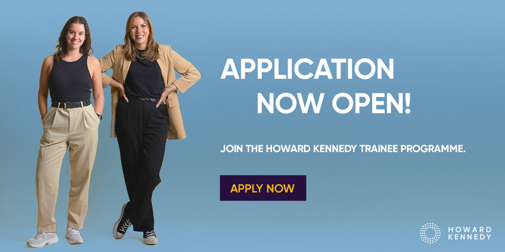 If you want to broaden your horizons and ignite your legal career, then apply for a training contract at Howard Kennedy. 
 
Apply now for your space to be extraordinary 👉  ow.ly/HI7T50QAF5L