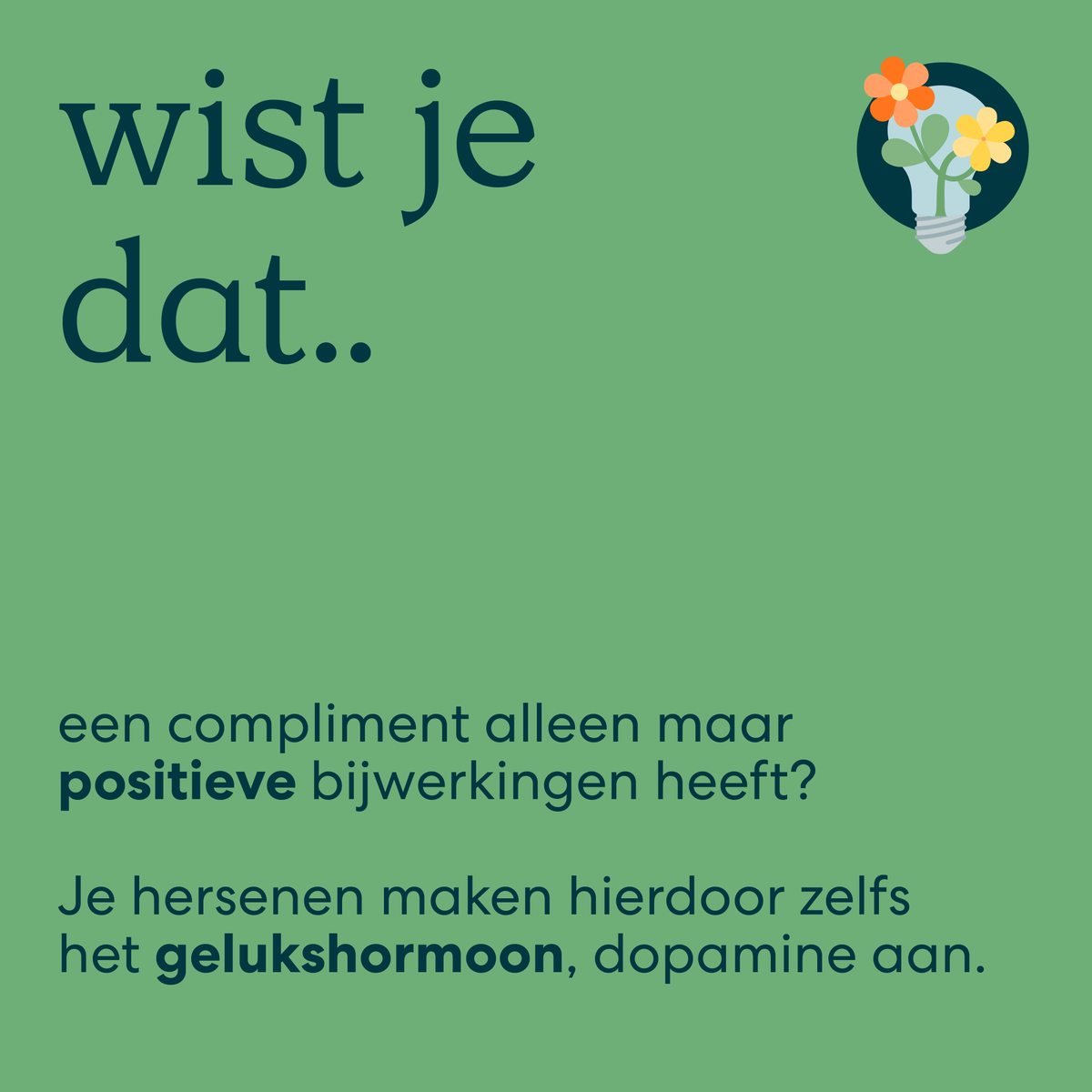 Hey positieveling, wie geef jij een complimentje? 💌

Vrijdag 1 maart is het Nationale Complimentendag. Maar je hoeft natuurlijk niet tot vrijdag te wachten om iemand een complimentje te geven. 

#besured #nationalecomplimentendag