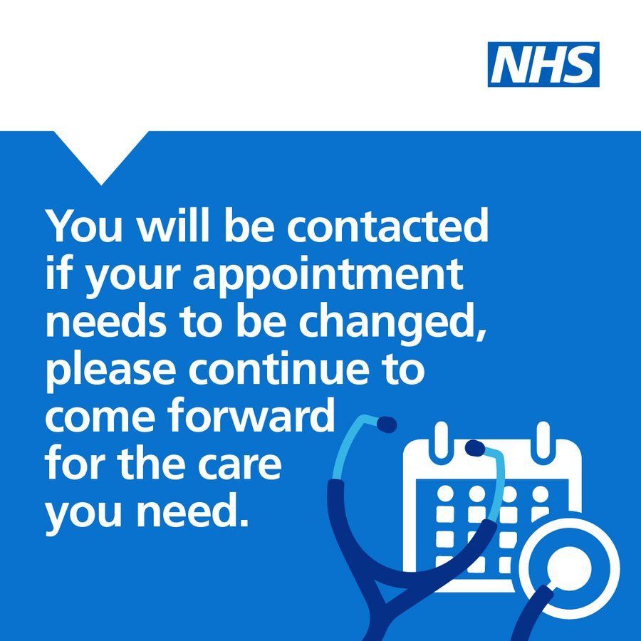 Junior doctors will be on strike until 11.59pm on Wednesday 28th February.
If you have any medical appointments booked before Thursday, please attend unless you are told otherwise.
If your appointment needs to be cancelled, the service will be in touch with you to tell you.