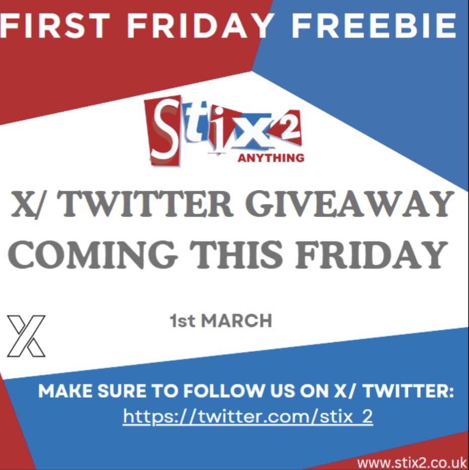 stix_2's tweet photo. It’s almost the first Friday of the month and that can only mean one thing!
#FirstFridayFreebie is COMING THIS FRIDAY OVER ON TWITTER/ X!
Keep a close eye on our socials and sure to follow us on Twitter/ X for more details:
https://t.co/xG5sSt4wHI
#craftgiveaway #craftcomp https://t.co/HDE0VXBe1B