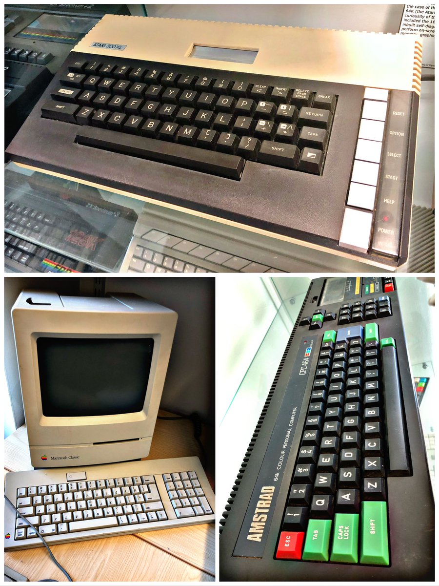 SWRetroComp's tweet photo. For today’s #RetroTrio we have the #Apple #MacClassic, #Atari #800XL and #Amstrad #CPC464. Which do you keep, gift and delete from history? #RetroComputing #ComputerHistory #RetroGaming #VideoGames https://t.co/w6rdWSIIkW