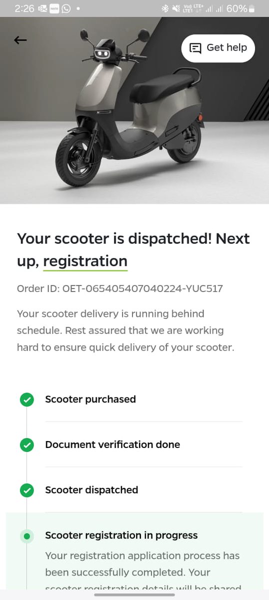 nvk7888's tweet photo. @OlaElectric @ola_supports Don't send too many push notifications for new order.please deliver the already ordered scooter on time first. No proper date confirmation from support and ola experience https://t.co/F1xt0NR7IN itself like this not sure abt  8 years of warranty claim. https://t.co/r8uEM0XBz4