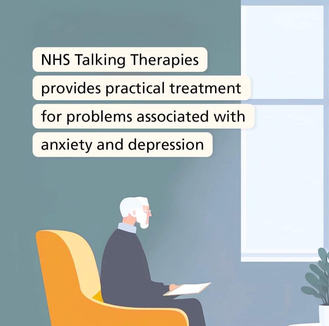 Struggling with feelings of depression, excessive worry, social anxiety, post-traumatic stress or obsessions and compulsions? 

NHS Talking Therapies can help, it's effective, confidential and free. 

Your GP or you can refer yourself at nhs.uk/talk 

#HealthyLibsNfk