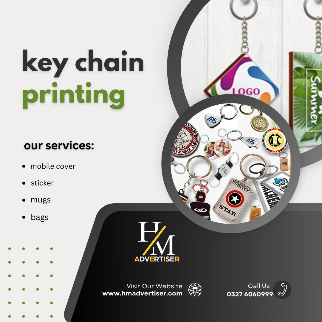 Advertiser34528's tweet image. "Never lose your keys again! 📷 Get personalized keychains with our new printing service. Stand out and keep your keys safe! 📷 #KeyChainPrinting #CustomizeNow"
Contact us: 03276060999
Website: hmadvertiser.com