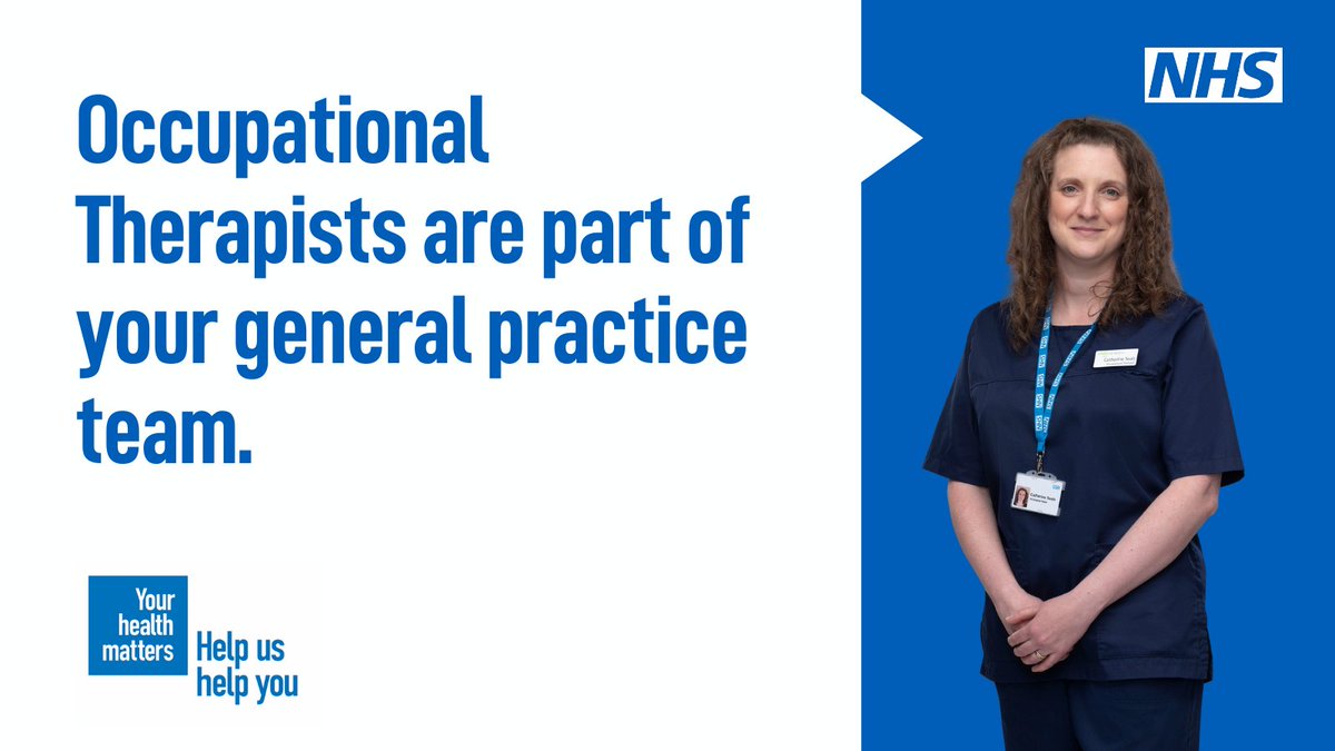 Occupational Therapists are part of the #GeneralPracticeTeam. They can help by: ✅ providing rehabilitation to stay well at home ✅ empowering patients to make improvements ✅ supporting patients to take control of their health and wellbeing #OccupationalTherapy