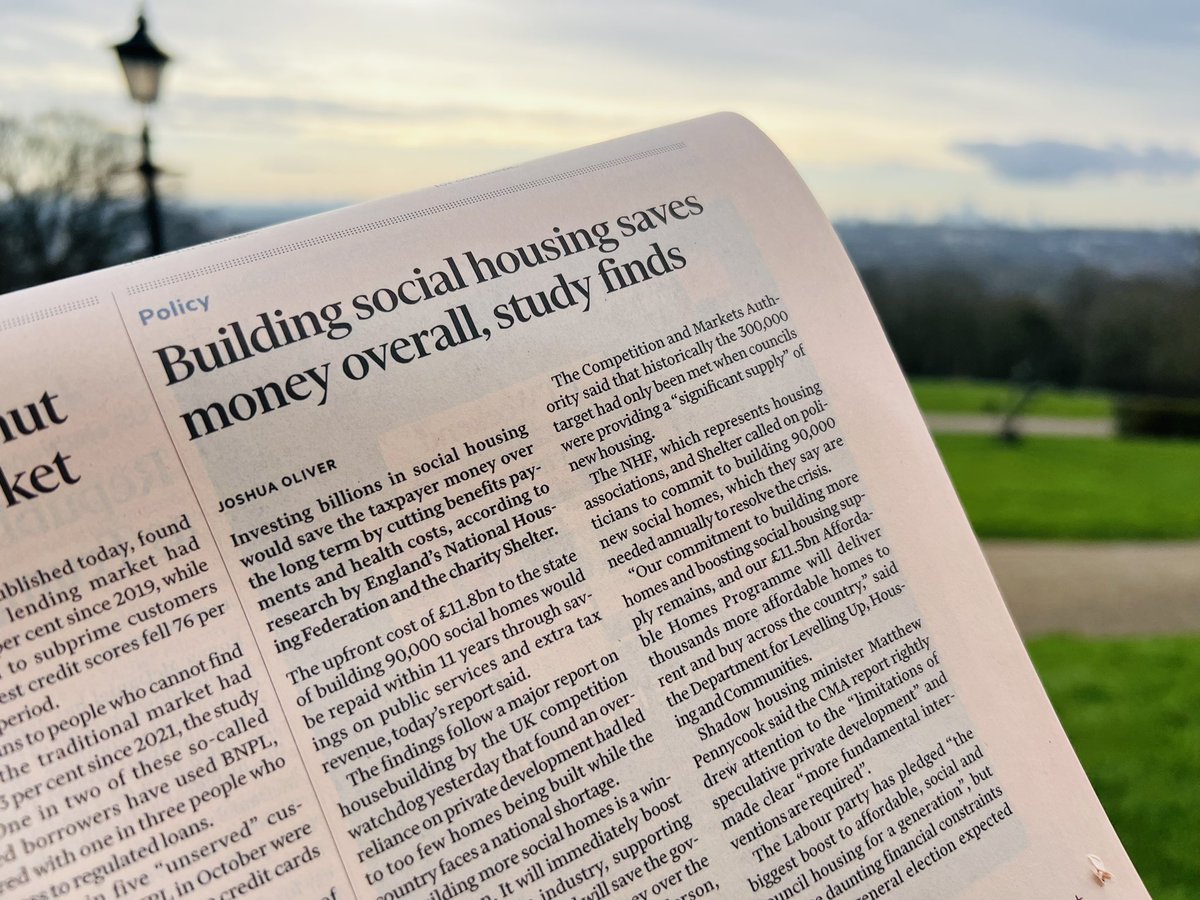 Great piece on <a href="/natfednews/">National Housing Federation</a> &amp; @shelter research in the <a href="/FT/">Financial Times</a> showing the huge benefits of building #SocialHomes

Building more social homes is a win-win solution. It save the taxpayer money, boost jobs and bring huge benefits to the wider economy.

📰 ft.com/content/f44bba…