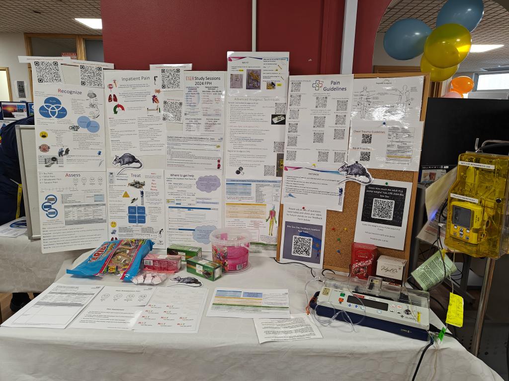 Helly88's tweet photo. FPH inpatient Pain team ready for #FPHBiteSize study day. Come to the PGEC today and ask us lots of questions @Karincannons @the_Hannah87 https://t.co/YdA8cYQGtX