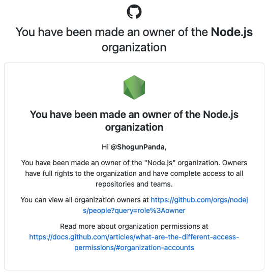 I still can't believe it, but I'm the newest member of the <a href="/nodejs/">Node.js</a> Technical Steering Committee. It's a deep honor and I'll do my best to keep Node shine!