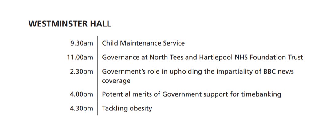 HouseofCommons's tweet image. What's being debated in Westminster Hall today? commonsbusiness.parliament.uk/Document/85511…