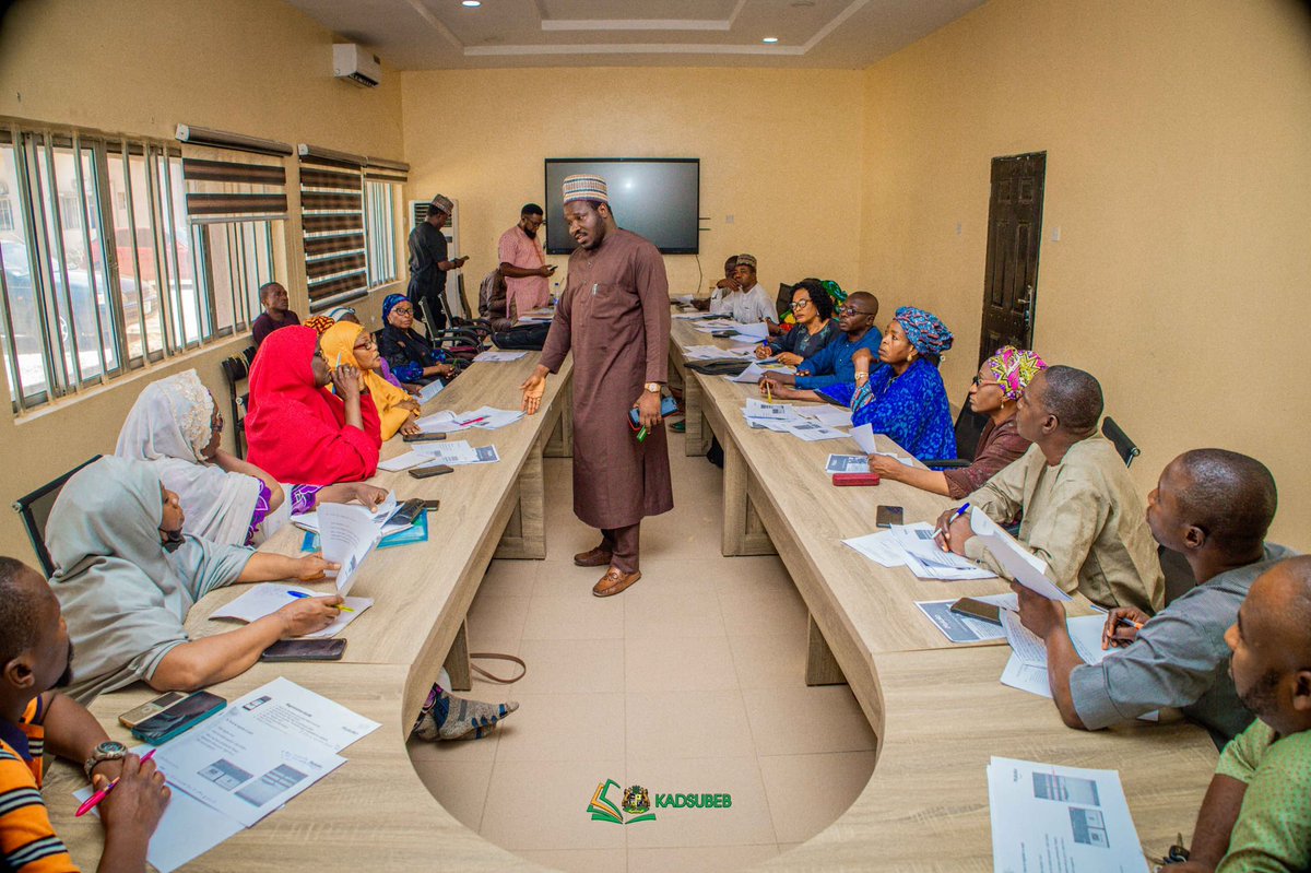 The Executive Chairman, Tijjani Mohammed Abdullahi in a 2-Day training of 20 head teachers of public schools at the conference room of the board. The training centered around Digital Attendance Monitoring, providing a better understanding of the drivers of student attendance.