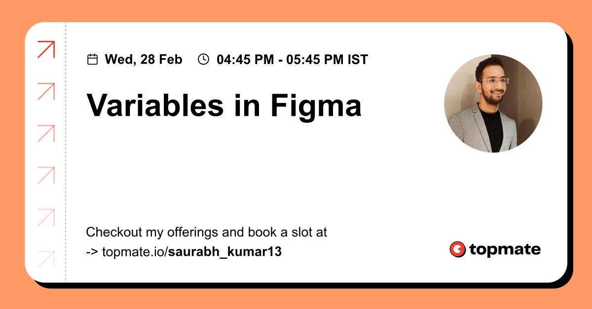 skwebdev's tweet photo. 🔥 Excited to share my expertise on #Figma variables and how it can revolutionize your design process!  💪 #design #creativity #constantlearning #designskills #Topmate
I'm at https://t.co/JfIb5LuHxf https://t.co/2fiqS75TNS