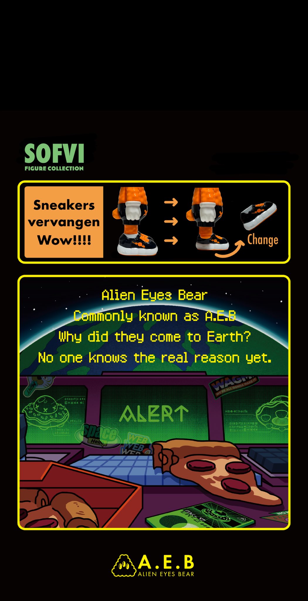 ALIEN EYE BEAR SOFVI フィギュアAEBソフビ