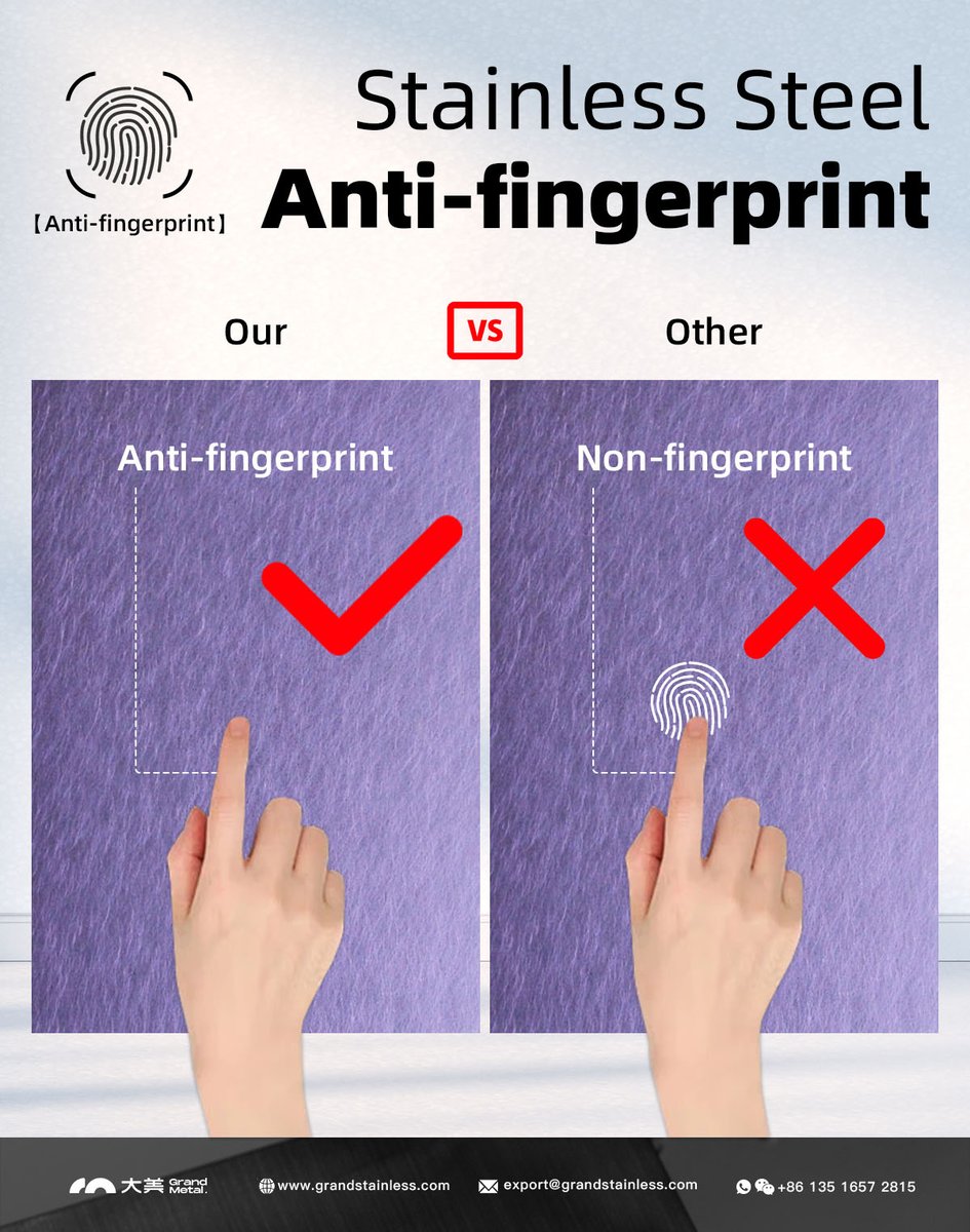 grand_metal's tweet image. Vibration stainless steel with anti-fingerprint features
#StainlessSteel
#AntiFingerprint
#StainlessSteelMaterial
#FingerprintResistantCoating