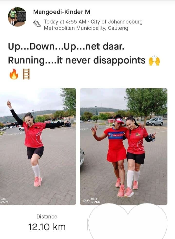 KinderMod's tweet image. Running a e nyake o le motho Wa Di moods. E tla dealer ká wena. 12km cleared.
Happy Chooseday 💞💞
#IPaintedMyRun 
#RunningWithTumiSole 
#FetchYourBody2024 
#MentalHealthMatters 
#MentalHealthAwareness