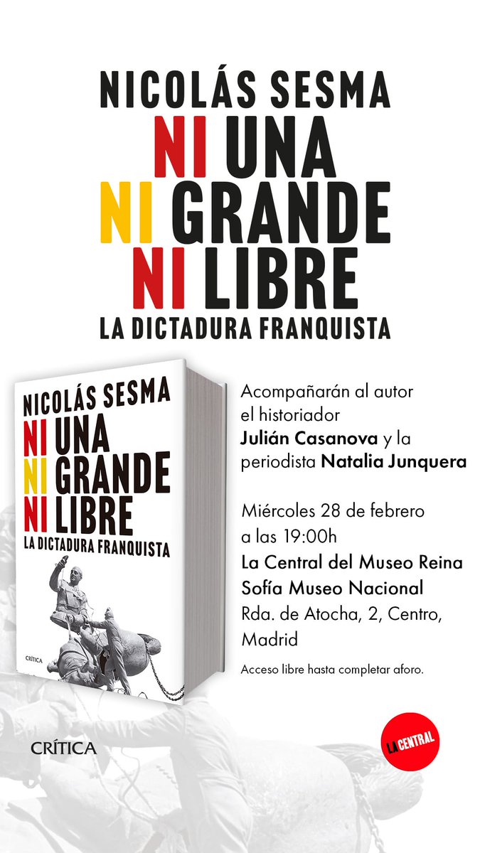 Mañana es el #DiaDeAndalucia y también se presenta este libro de @nicoabu: un estupendo trabajo de historia social que no deja en pie los mitos del #franquismo. En @Ed_Critica y con la presentación de @CasanovaHistory