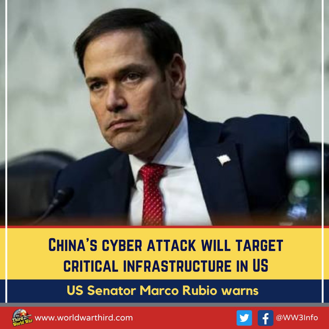 #WW3: #ChinaCyberAttack, will target critical #USinfrastructure while attacking Taiwan, & be 100 times worse, US Senator @MarcoRubio warns. It comes as a cyberattack on US's top mobile networks causes service outage of 12-13 hours & hits millions of users.
worldwarthird.com/index.php/2024…