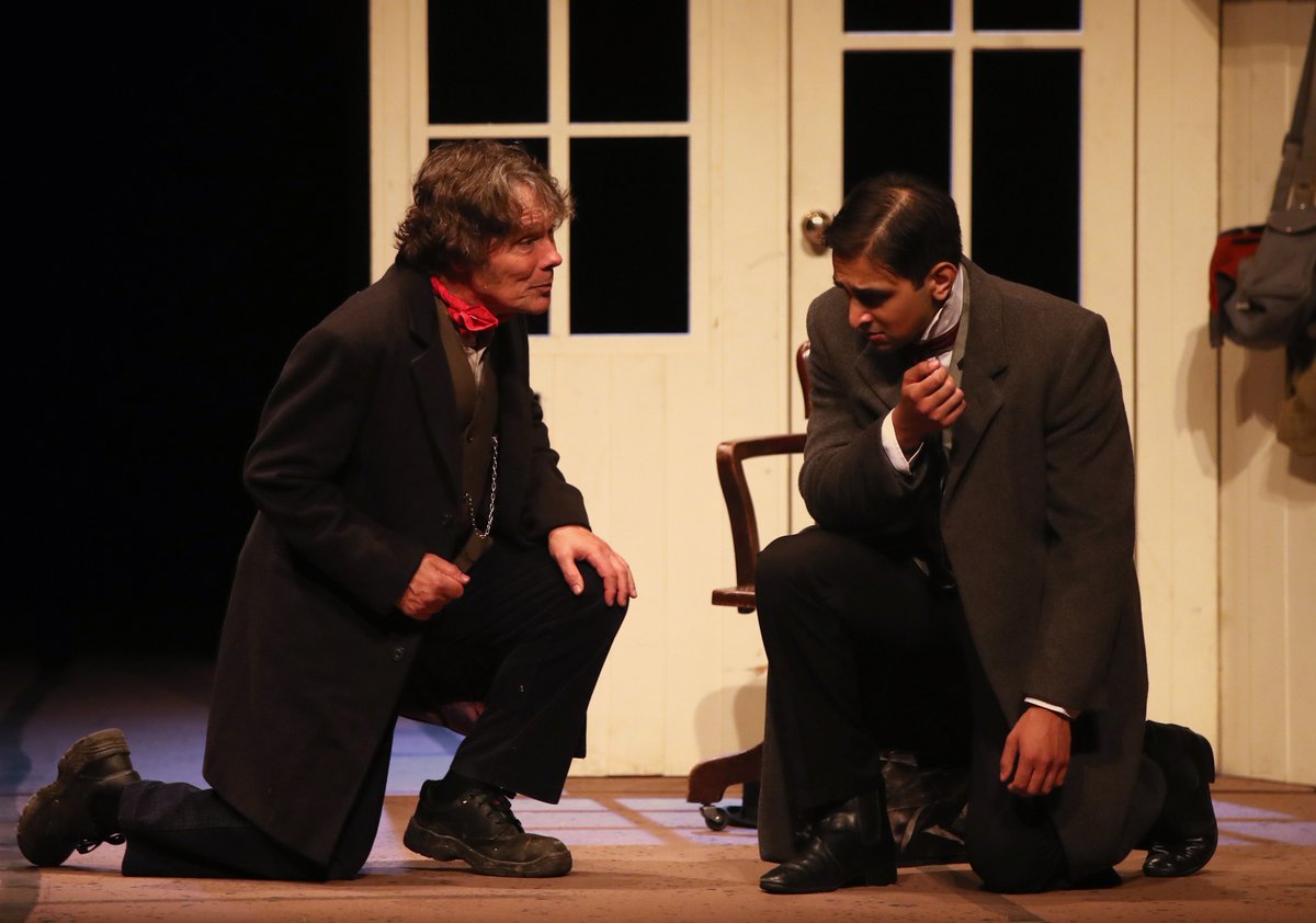 RumpusTheatreCo's tweet image. It's nearly in the station! The #GhostTrain steams through @trwakefield nxt wk 7 March &amp;amp; @EBTheatres 11-13 March @TRwinchester 14-16 March - spine-chilling #classic #TheSignalman "a terrifying terrific night out. Ditch the tellybox and make tracks to the
Theatre" @windsorobserver