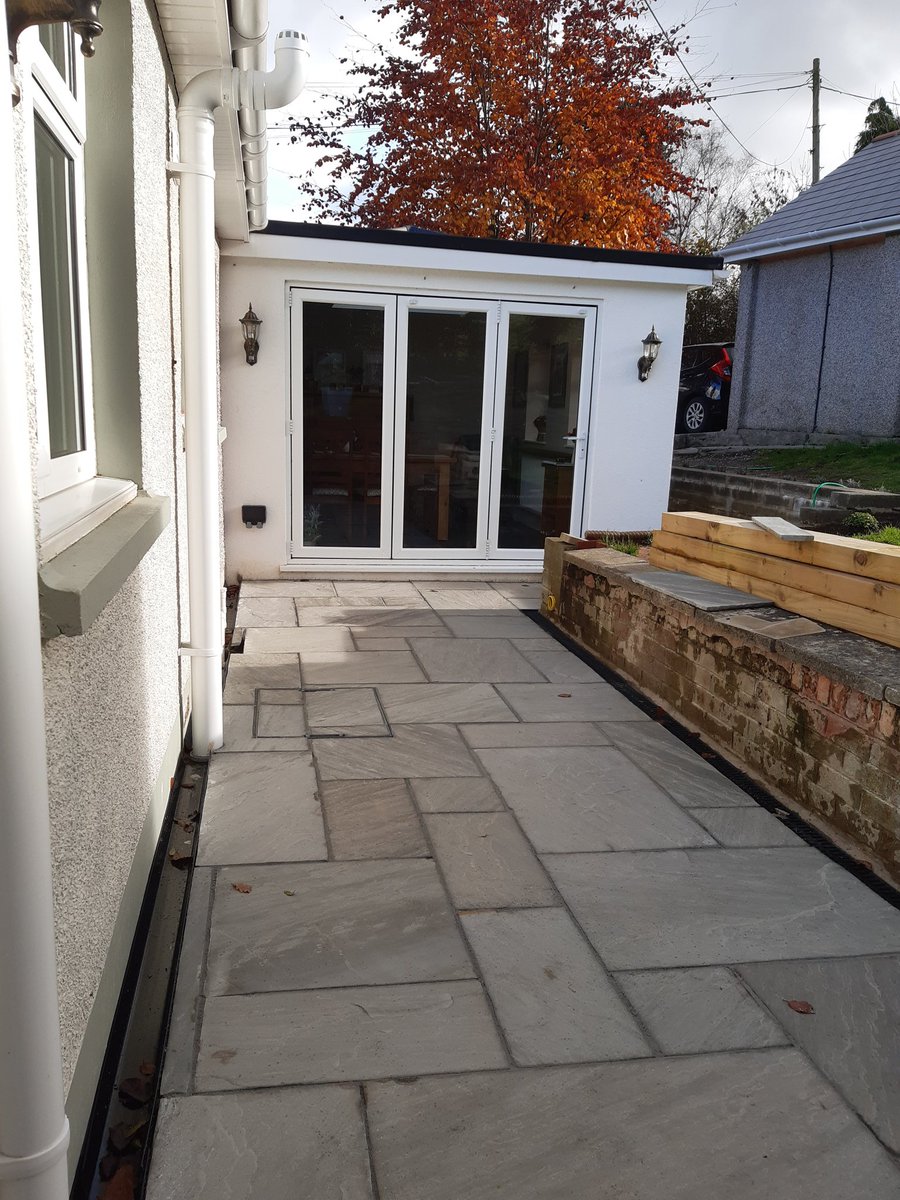 mouse_workshop's tweet image. Laying an Indian sandstone patio around the house. This was a hard job as I had to lay upon an existing concrete slab, so drains had to be cut in , and levels kept ensuring I remained below the DPC. Well worth it in the end!  
#DIY #PATIO #renovation