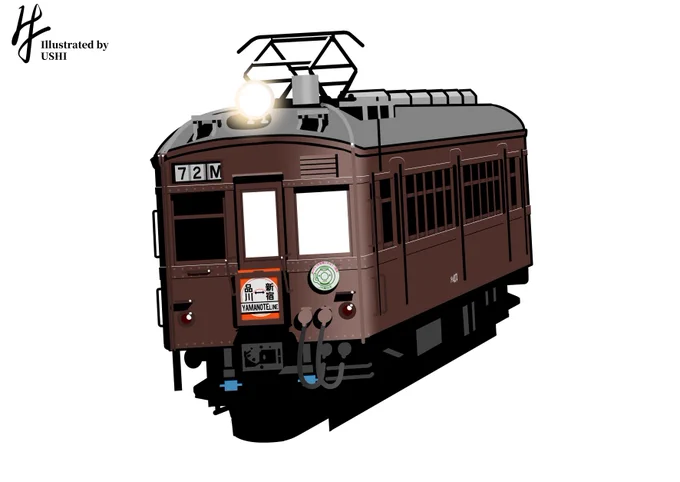 JR東日本クモハ40074国鉄末期に国府津電車区の事業用として残存していた40系のうちの1両。平妻の-054は車籍が継承されたが-074は分割民営化前日に除籍された。しかしイベント兼事業用として半流顔であった同車も1年後に復籍した。その後保安基準の変化等でで運行を停止、鉄道博物館に保存された。 