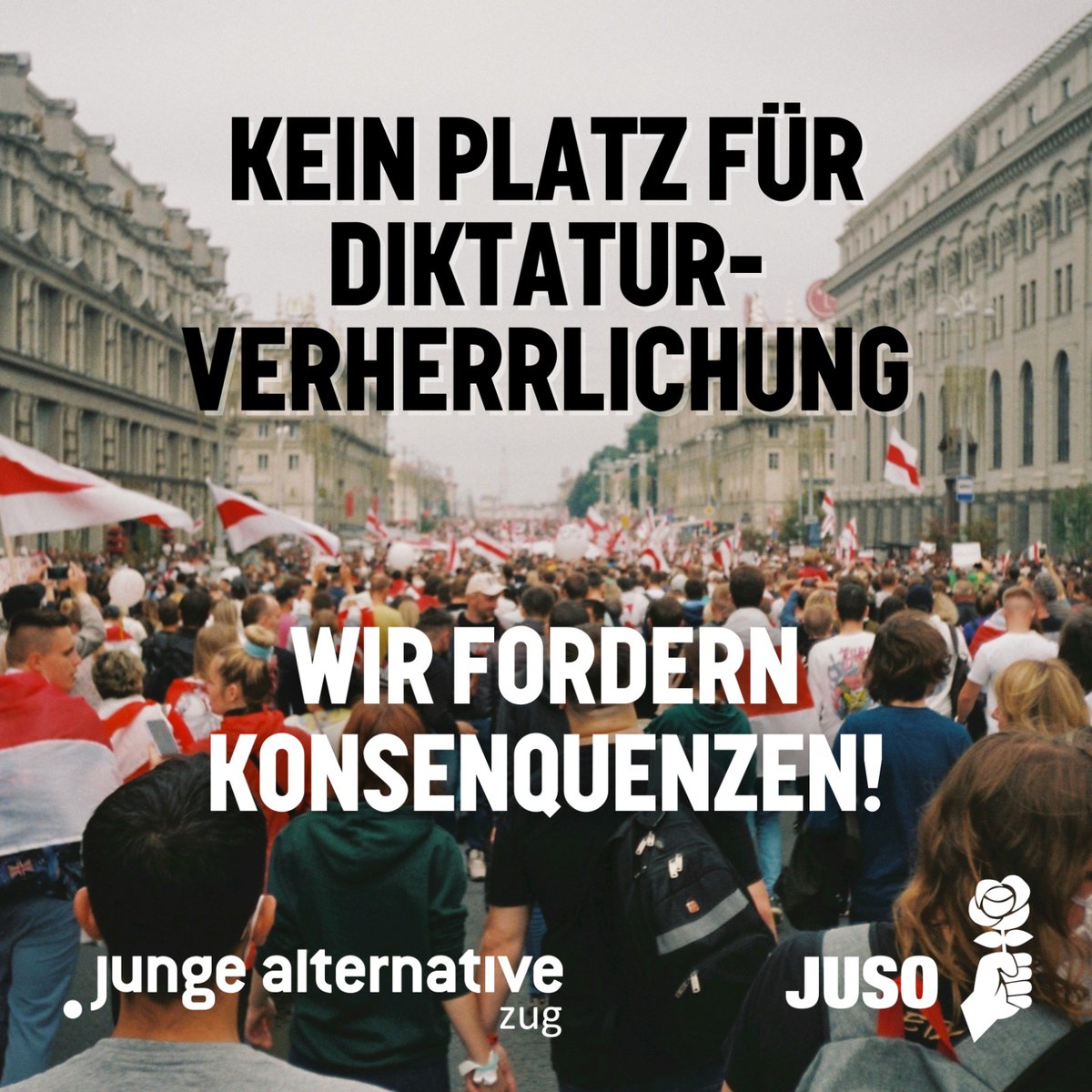 Ein Zuger SVP-Kantonsrat ging nach #Belarus, um danach Diktator Lukaschenkos Wahl als demokratisch zu bezeichnen. Unglaublich. Die JUSO und Junge Alternative Zug fordern nun seinen Rücktritt! @SVPStadtZug