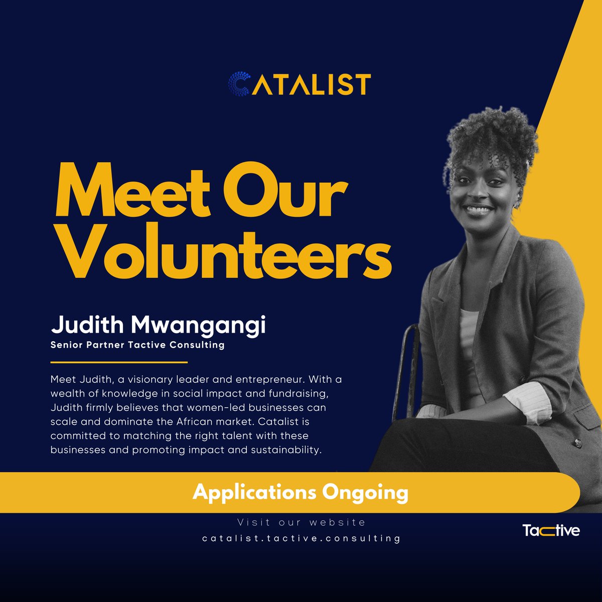 Huge thanks to our incredible CATALIST volunteers, the true heart of innovation!  Their passion &amp; dedication inspire us daily.

Ready to join the movement &amp; make a difference? We're looking for passionate individuals!

Visit: catalist.tactive.consulting to learn more!