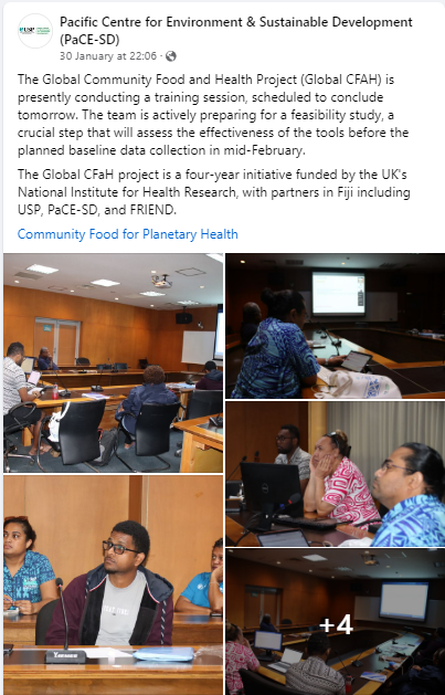 Following data collection training, <a href="/pace_sd/">PaCE-SD</a> and <a href="/FriendFiji/">FRIEND Fiji</a> are preparing to undertake pilot testing this Friday. 

Meanwhile #GlobalCFaH teams at <a href="/UWI_CaveHill/">The UWI Cave Hill Campus</a> and Western Philippines University have undertaken their training too, with WPU beginning full data collection now!