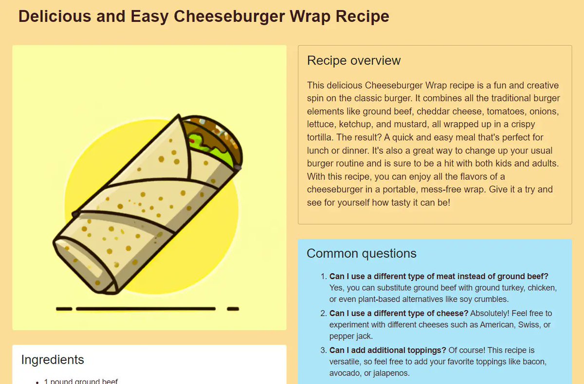 jqueryscript's tweet image. 🧑‍🍳👩‍🍳Robot Recipes&apos; AI recipe generator creates recipes based on the ingredients you already have. Reduce food waste and get creative in the kitchen! #ai #airecipegenerator #freeaitools

scriptbyai.com/recipe-from-in…