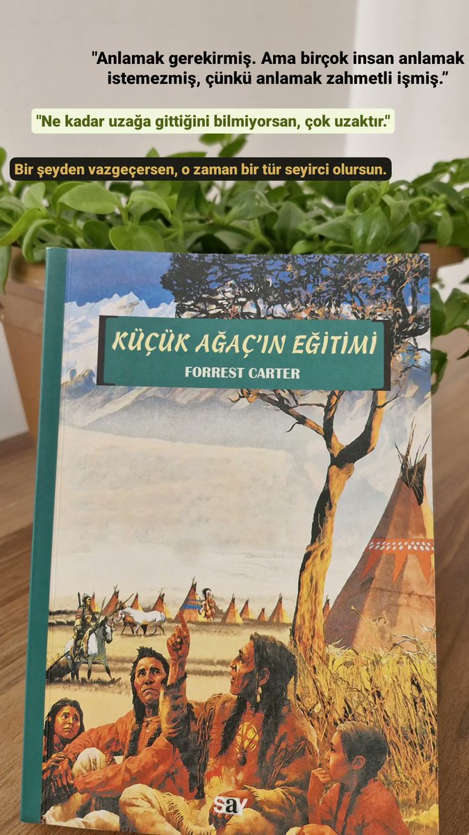 Smeyye14927204's tweet photo. "Anlamak gerekirmiş. Ama birçok insan anlamak istemezmiş, çünkü anlamak zahmetli işmiş." #Küçükağacıneğitimi
#ForrestCarter https://t.co/12ECB721hg