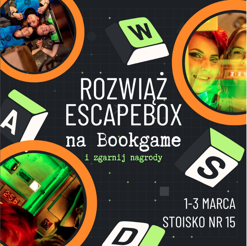 GamescapePL's tweet photo. 🤩 Już zaledwie 3 dni dzielą nas od największego w Polsce Festiwalu i Targów Gier Planszowych! Spotkajmy się na stosiku nr 15, Hala WISŁA @targiwkrakowie 

👀 Czeka na Was nasz ESCAPEBOX- prawdziwe wyzwanie dla drużyn! Próbka:  https://t.co/aDRwCw9cFb https://t.co/mTzSCwerGt