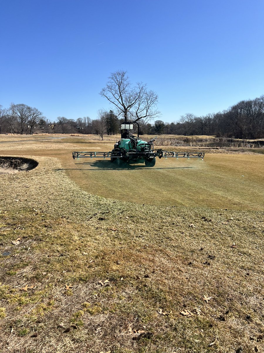 Almost that time of year again. <a href="/ATedescoGolf/">Alex Tedesco</a> out with the first proxy app on greens yesterday. Two weeks earlier than last year