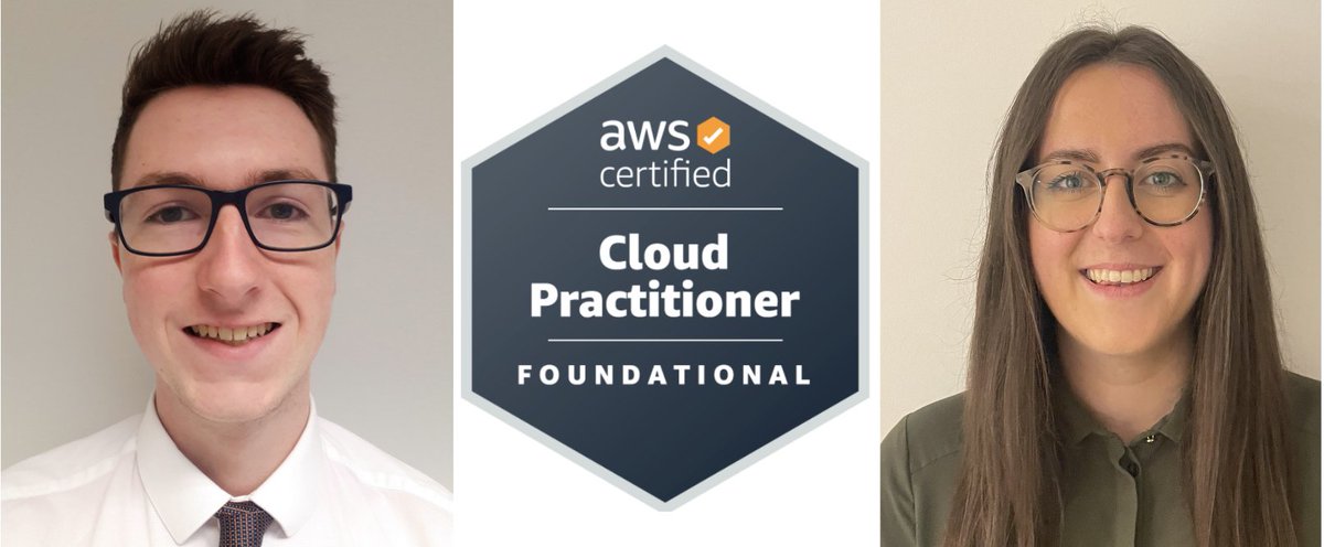 AWS Success for our Consultants.
Congratulations to Kieran Aitken &amp; Katie Roberston who have successfully achieved AWS Certified Cloud Practitioner.
Expanding their skillset beyond the Python, SAS and SQL they already have. Well done to you both! 
#awscertification #newskills