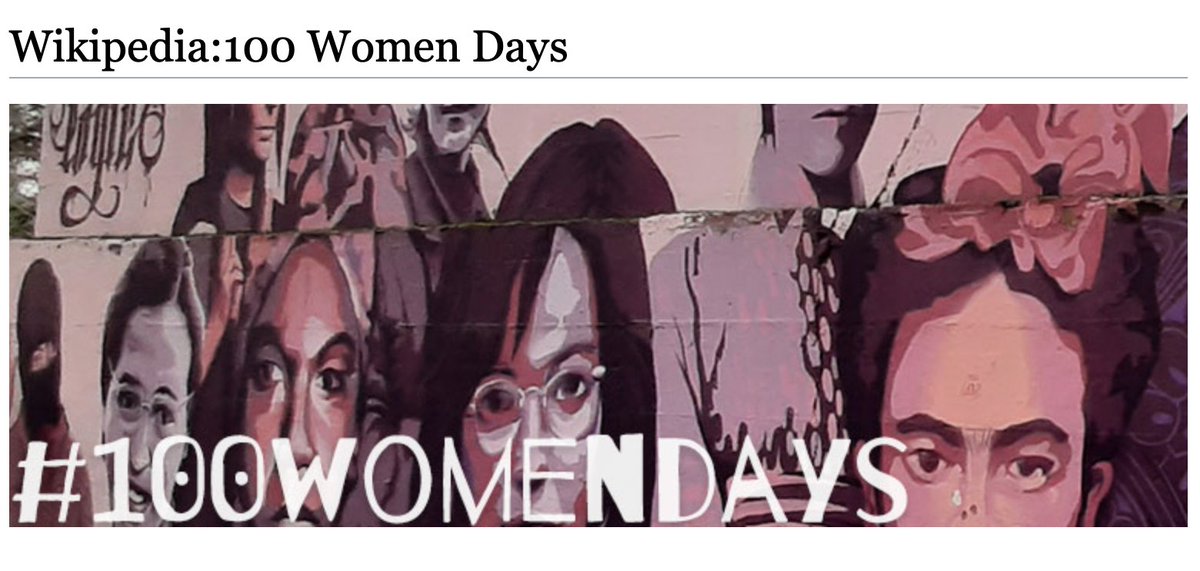 Bei #100WomenDays entstehen auch dieses Jahr bis zum 8. März in der #Wikipedia neue Artikel zu Frauenbiographien
#kuwiki Mitglied #AchimRaschka wurde 2023 mit der Projekteule für 100WomenDays ausgezeichnet
de.wikipedia.org/wiki/Wikipedia…