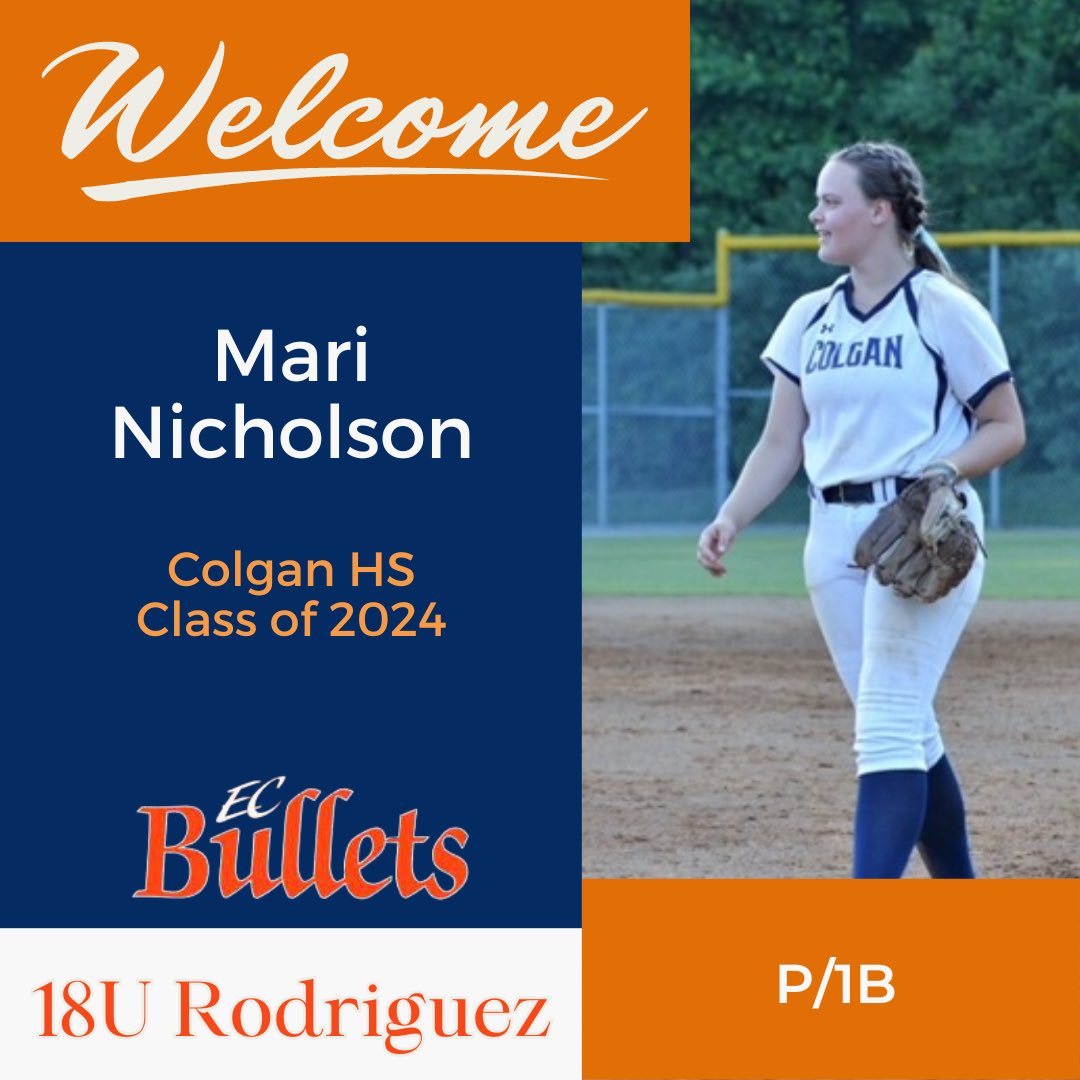 Another exciting addition to our summer roster! Welcome to the team, Mari Nicholson. 🥎 #softball #fastpitch #pitcher @ECBullets18uVA @EastCobbBullets @SBRRetweets @SoftballDown @CoastRecruits @IHartFastpitch @TopPreps @QrRecruiter @ExtraInningSB @FastPitchNet