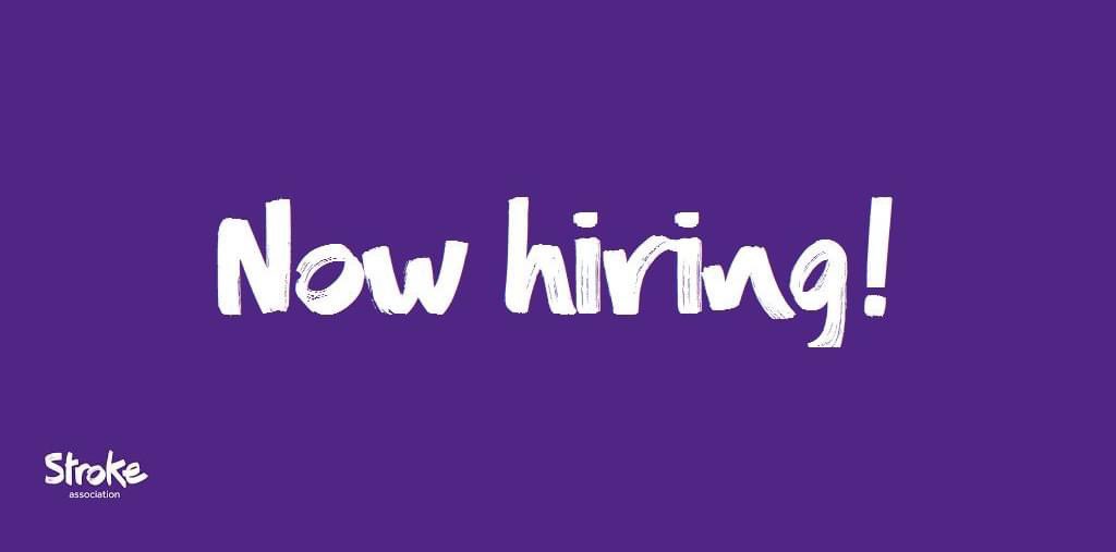 We’re recruiting at the UK's leading stroke charity @TheStrokeAssoc our life after stroke services have have multiple opportunities available. stroke.org.uk/working-with-u…