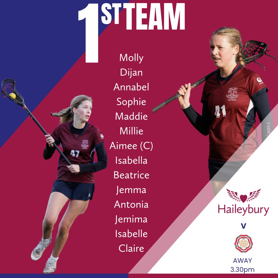 The first fixture after half term 🥍 Good luck to the 1st Team who head to Berkhamsted 🥍