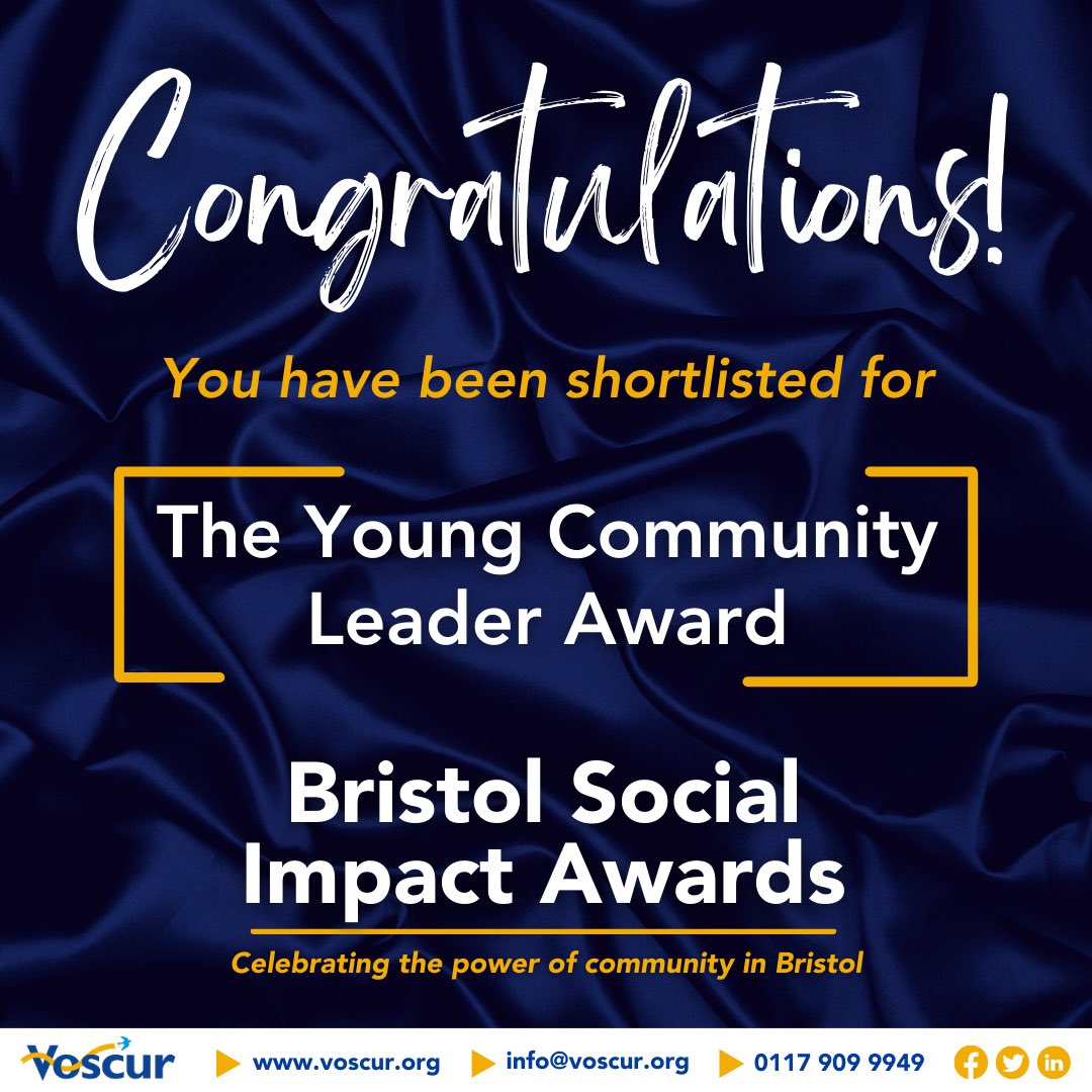 Getting excited for the @voscur #Bristol #SocialImpactAwards on Thursday 🥳 Our amazing Youth Opinions group have been shortlisted 💜💜