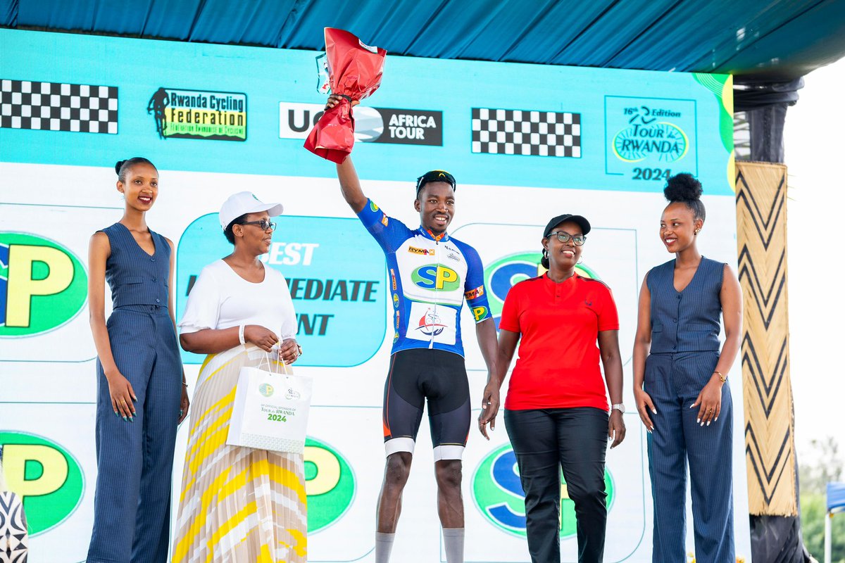 SPRwanda's tweet photo. Cheers to the grand finale of @tour_du_rwanda. @sprwanda, the driving force behind this incredible journey, proudly presents the Best Sprinter of the final stage.
#tourdurwanda #sprwanda #tdrwanda2024 https://t.co/rjJo0D3tNP