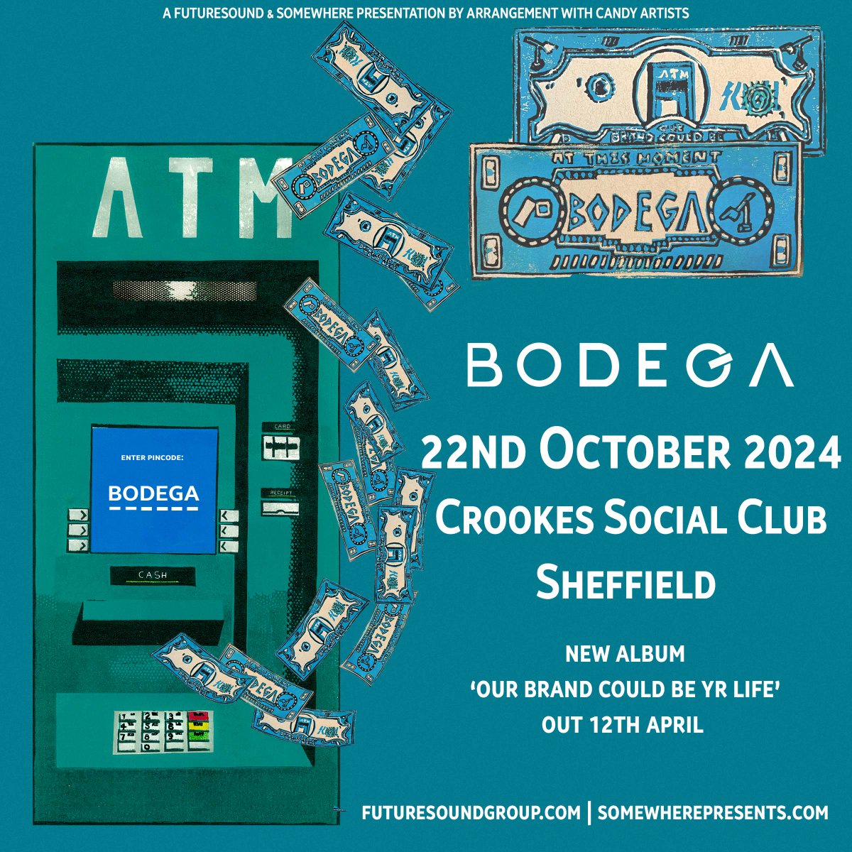 Bodega head to @CrookesSocial, Sheffield on October 22nd. Tickets on sale Friday 10am - somewherepresents.com