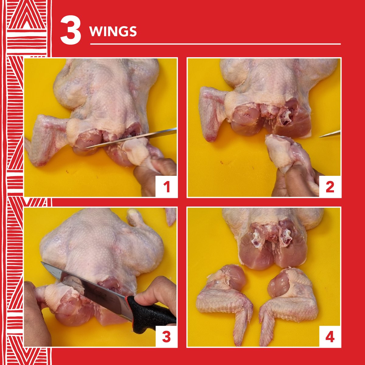 Best practice offers your deli counters best cuts and better profits. Here is a guide to basic cutting of fresh chicken into main portions. #DeliSpices #bestpractice #delicounters